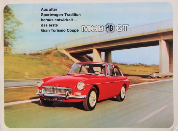 MG B GT Gran Turismo Coupe Modelprogram 1966 Carbrochure (3125)